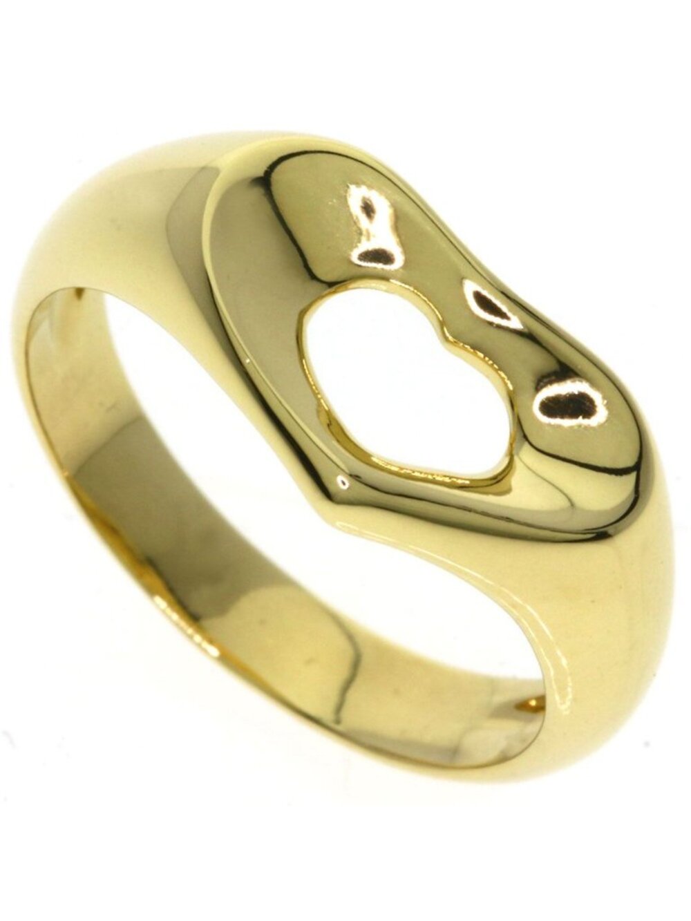 Tiffany & Co Open Heart Ring 18k Yellow Gold